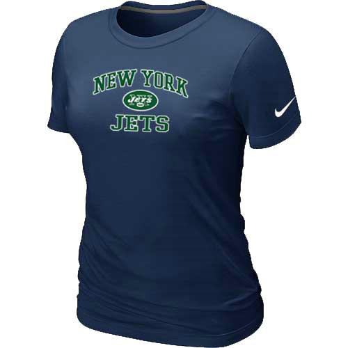 Nike New York Jets Women's Heart & Soul NFL T-Shirt - Dark Blue